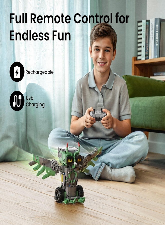 Sillbird Robot Car Building Kit with Remote Control for Boys Ages 8-14, STEM Coding Robotics Technic Toy Birthday Gifts for Kids, Buildable 5in1 Models with 727 Pieces - Image 4